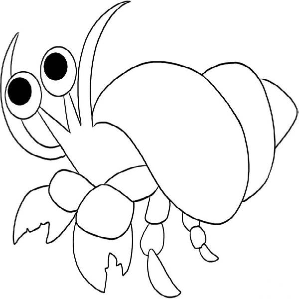 black and hermit crab Colouri - Hermit Crab Clip Art