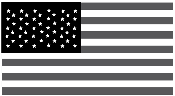 Black And White American Flag Graphic