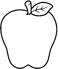 Black and white apples clipart