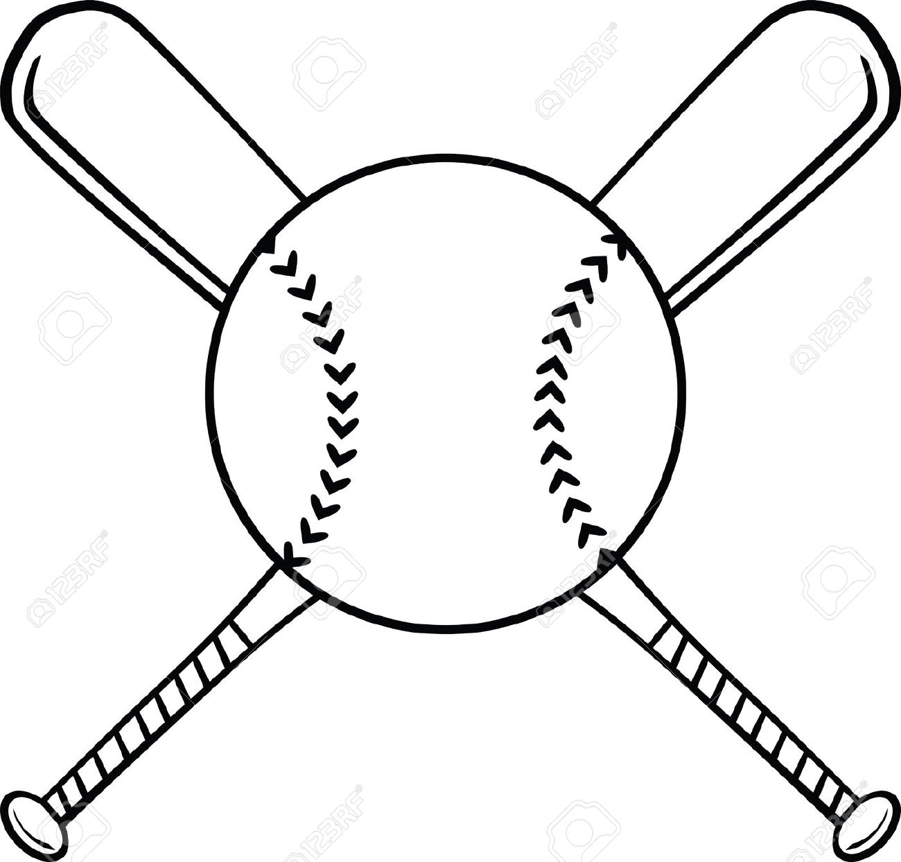 baseball clipart black and wh