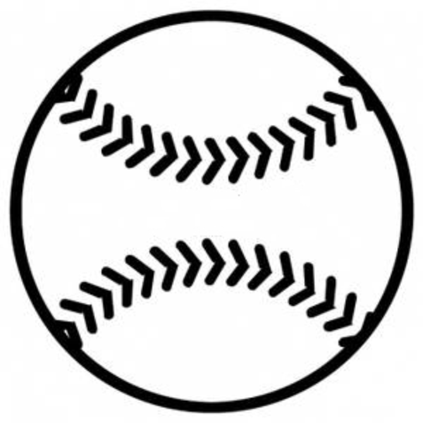 Black and White Baseball Clipart