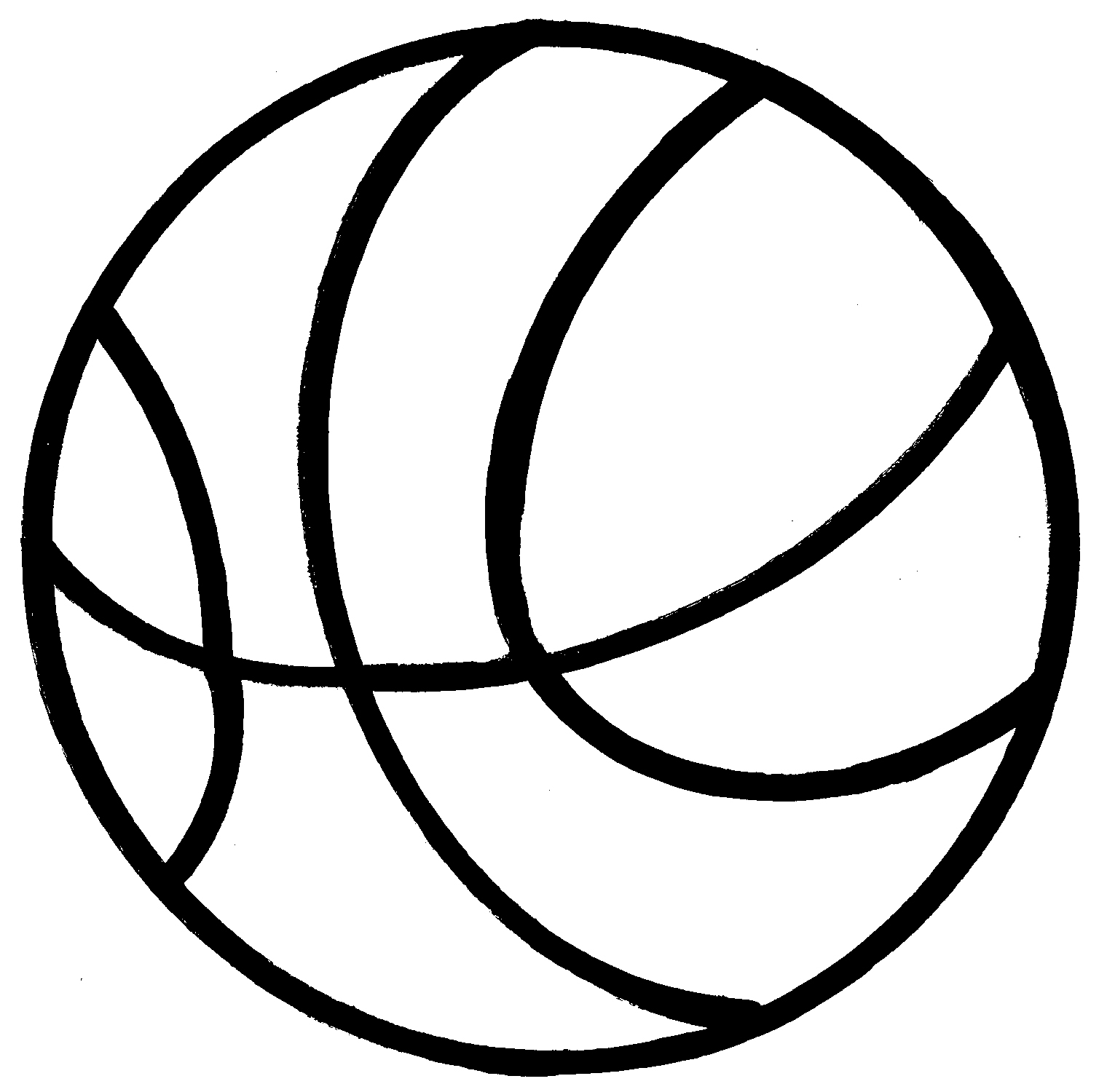 Black And White Basketball . - Basketball Outline Clip Art