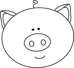 Black and White Black and White Pig Face