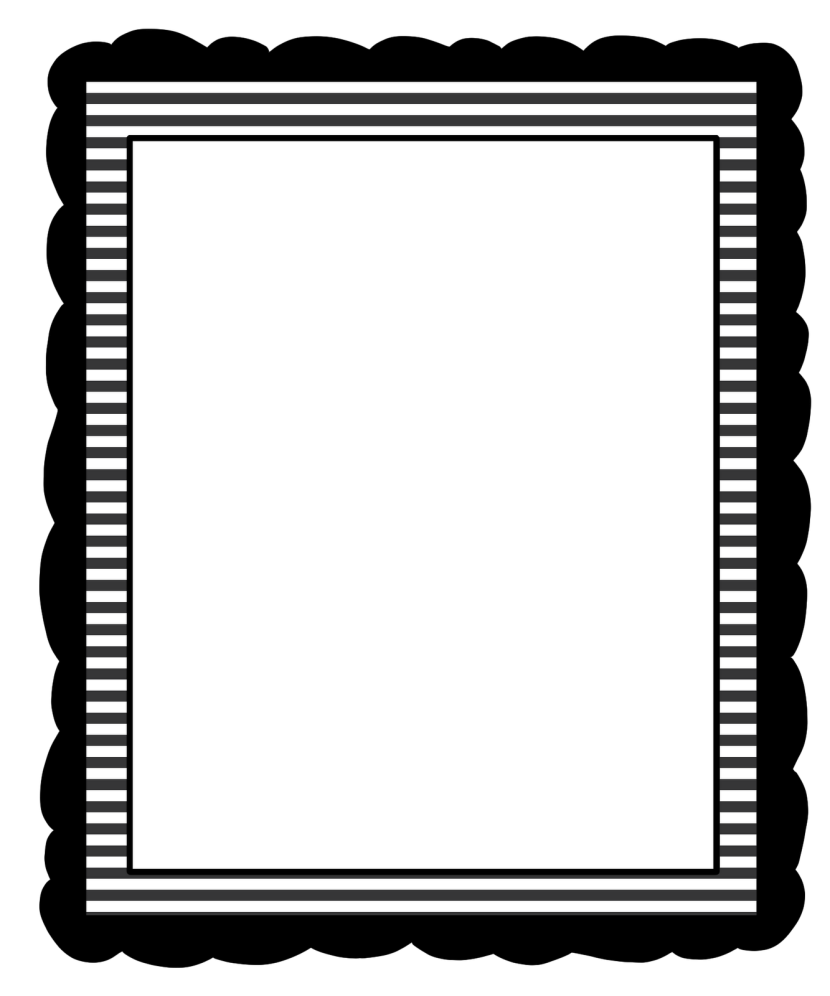 Black and white borders clipart