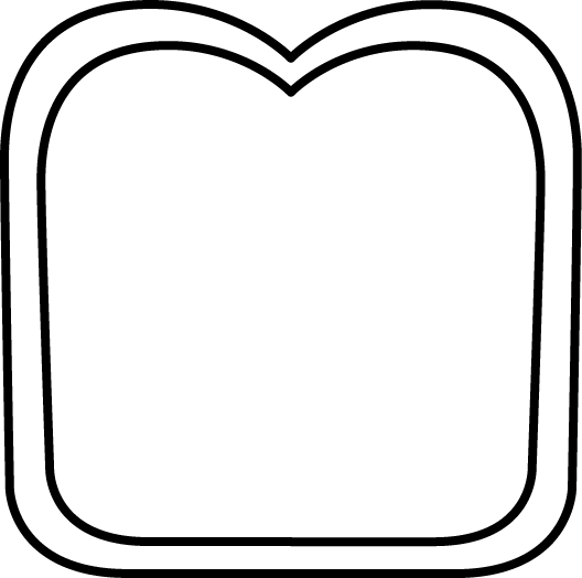 Black and White Bread Slice