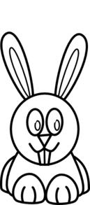Black And White Bunny Clip Ar - Bunny Clipart Black And White