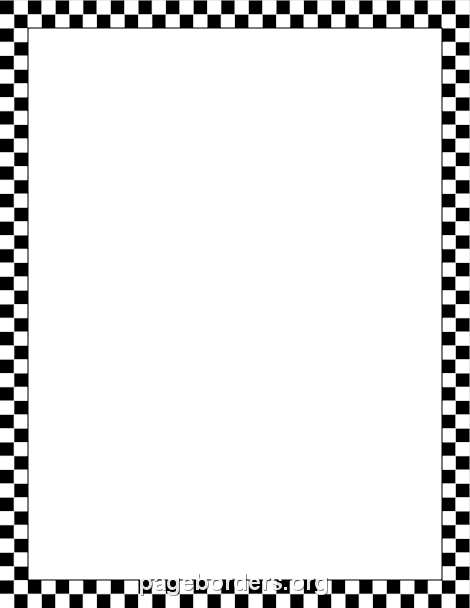 Black and White Checkered Bor - Checkered Border Clip Art