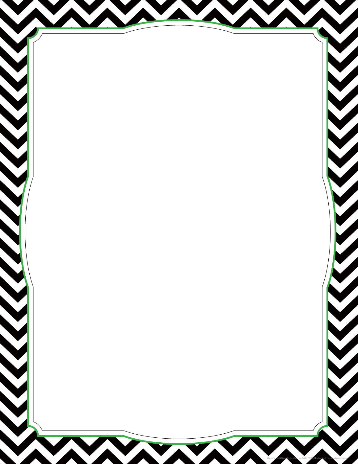Black And White Chevron Paper - Clip Art Border