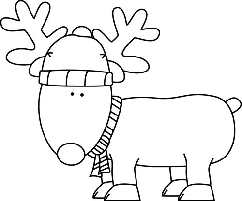 Black And White Christmas Clipart