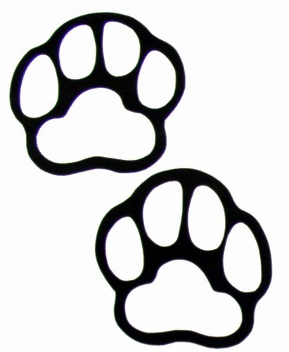 Black And White Clipart Of Pa - Paw Print Clip Art Black And White