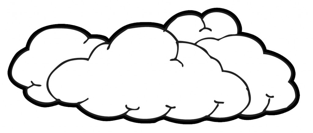 Black And White Cloud Clipart - Clipart Clouds