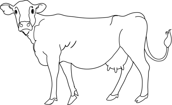 Black And White Cow Clipart.  - Cow Clipart Black And White