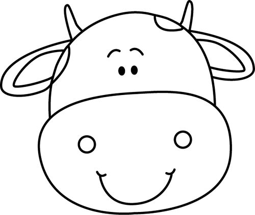Cow Head Clipart