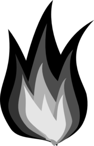 Black And White Fire Clipart Flames Clip Art