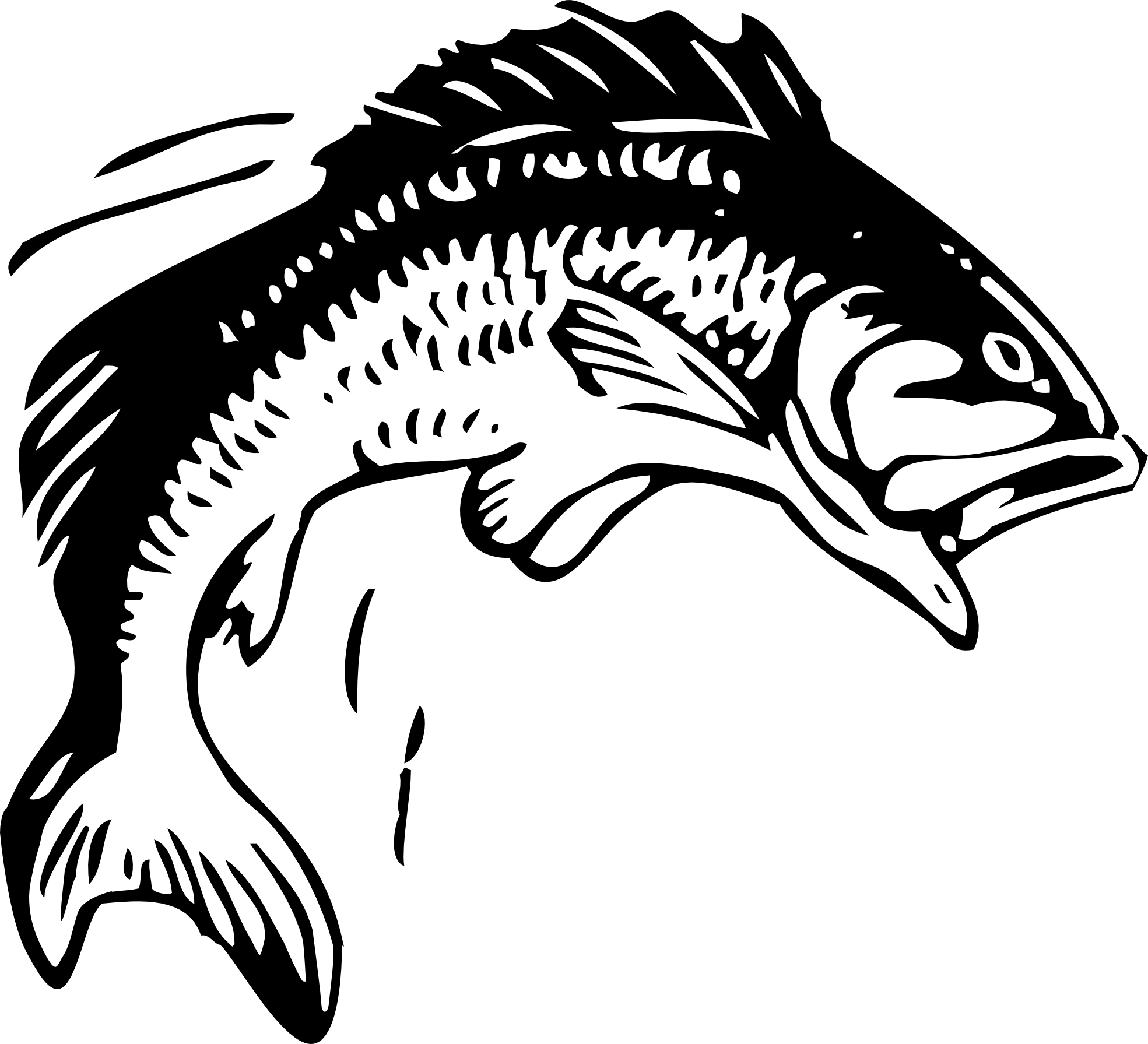 Black And White Fish Clipart Best