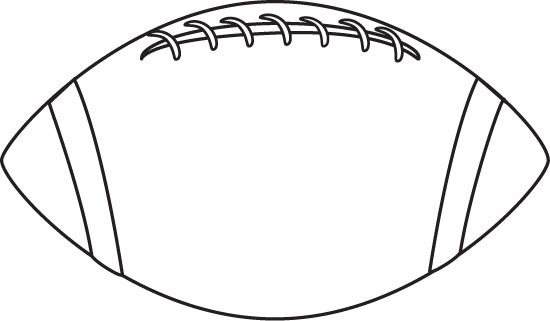 Black and White Football - Football Black And White Clipart