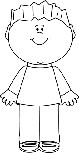 Black and White Happy Boy | C - Boy Clipart Black And White