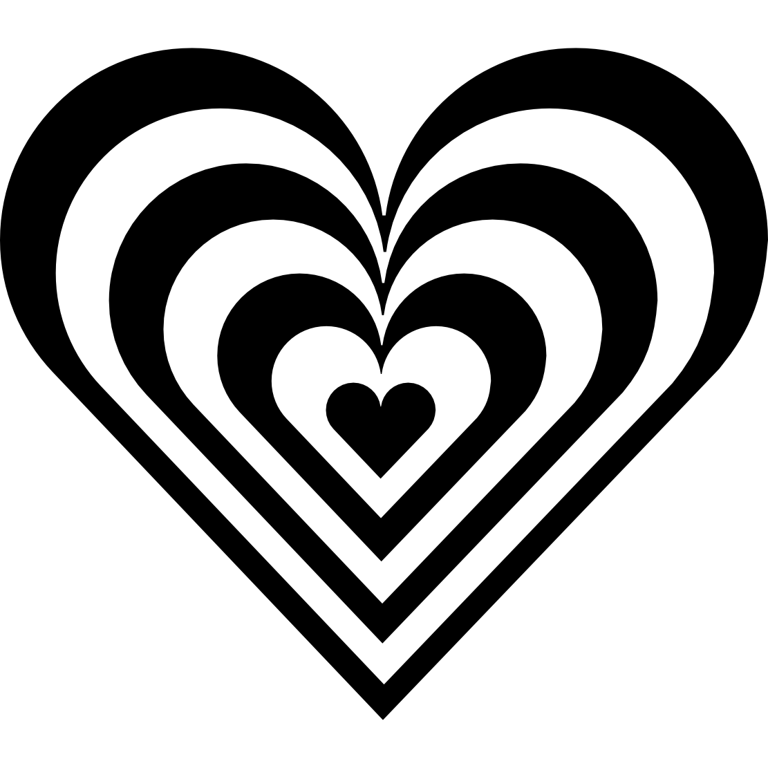 Heart black and white free bl