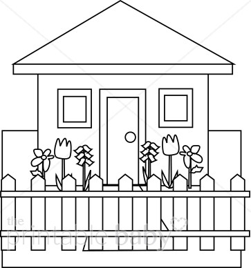 Big House Clipart Black And .