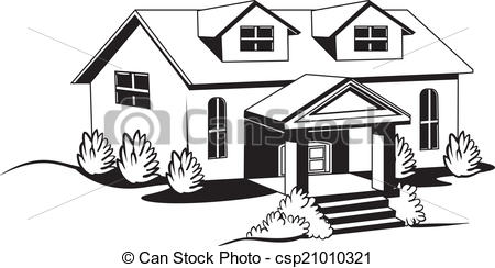 Clip Art House Black And ..