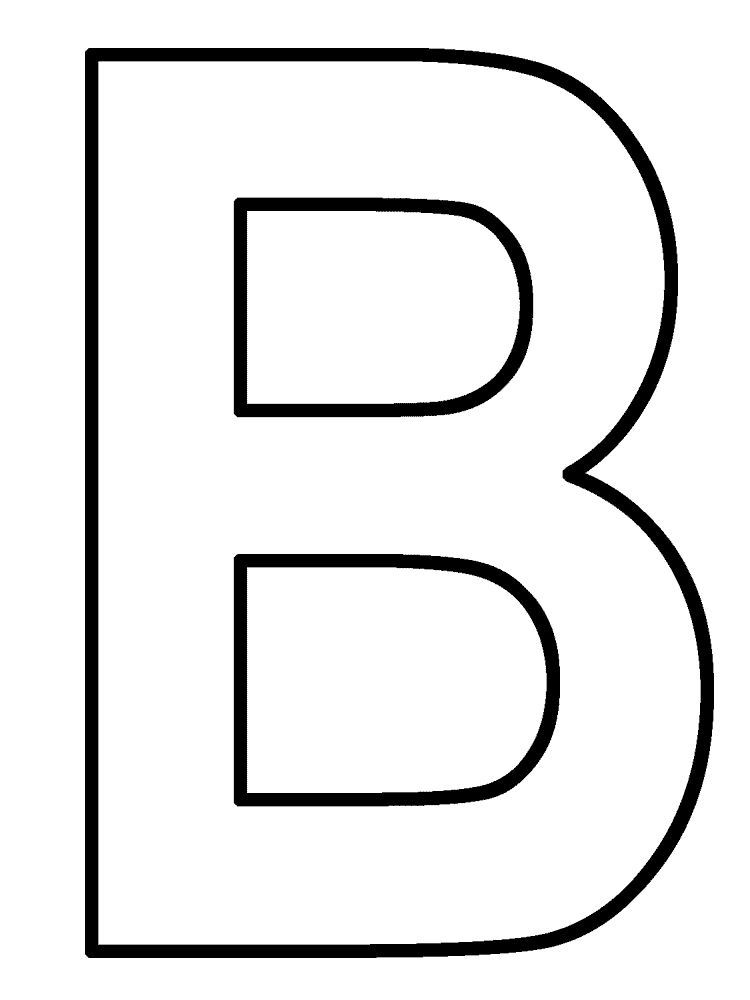 Black and White Letter B Clipart