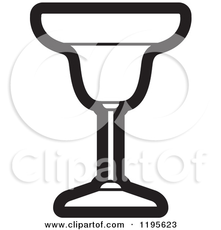 Black And White Margarita Glass By Lal Perera