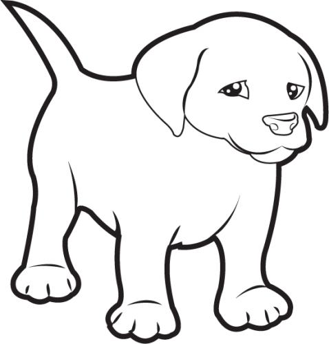 ... Black And White u0026middot; Puppy Clipart