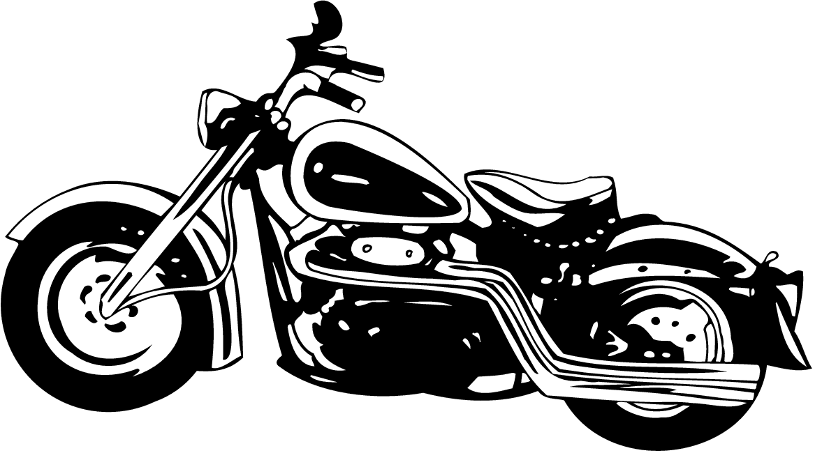 Black And White Motorcycle Art Cliparts Co