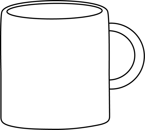 Black and White Mug - Mug Clipart