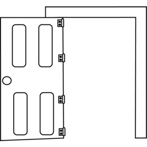 Black and White Open Door Cli - Open Door Clip Art