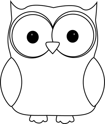 Classic Black and White Owl .