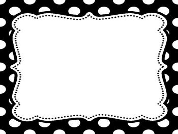 Black and white polka dot clip .