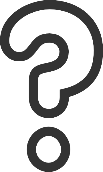 black and white question mark clipart