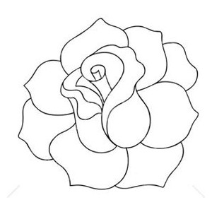 Black And White Rose Clip Art - Rose Black And White Clipart