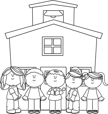 Black and White School Clipart. A free Black and White School .