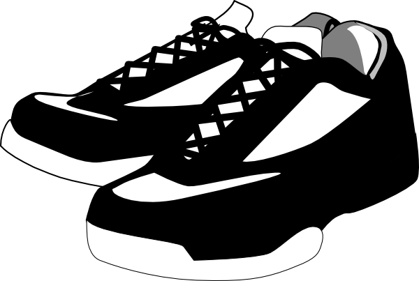 Black And White Shoes Tennis Clip Art At Clker Com Vector Clip Art