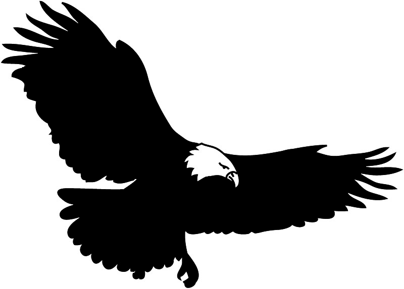 Black And White Silhouette Of - Eagles Clip Art