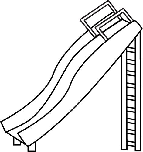 Black And White Slide Clip Art Image Black And White Outline Of A