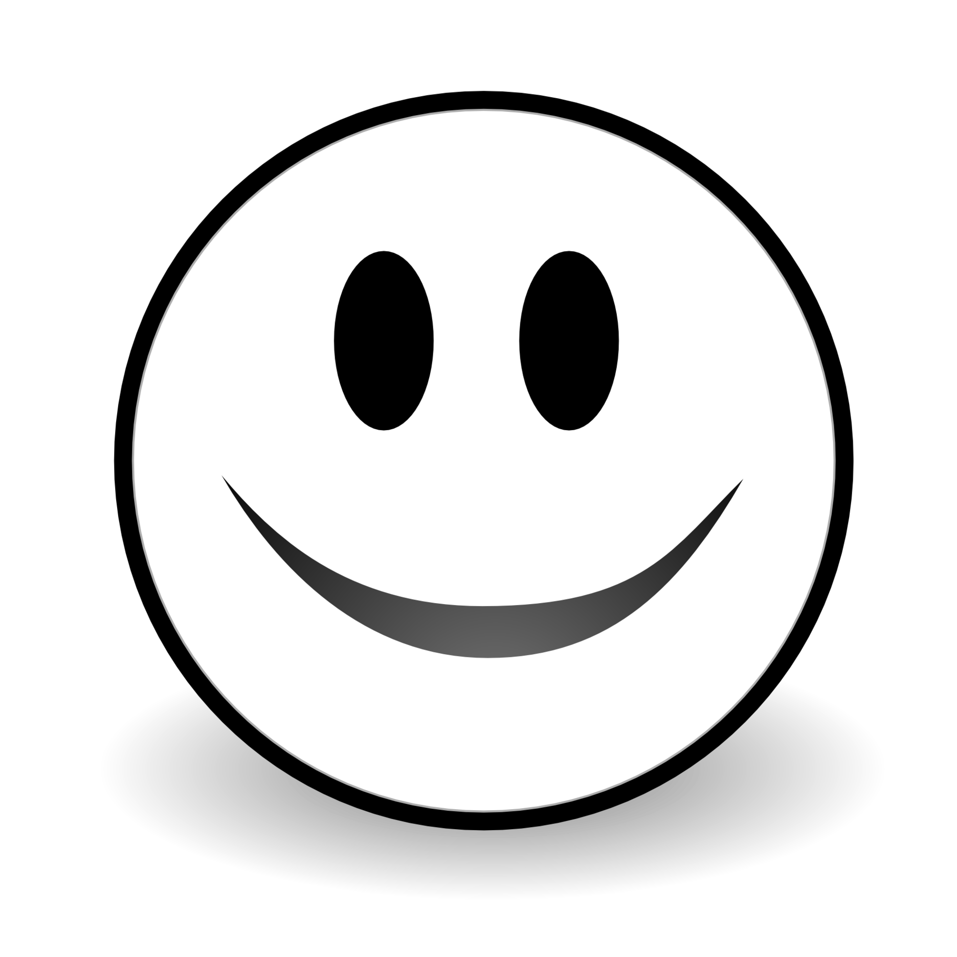 Black and white smile clipart .