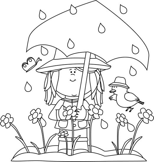 Black and White Spring Showers