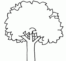 Black And White Tree Clipart  - Black And White Tree Clipart