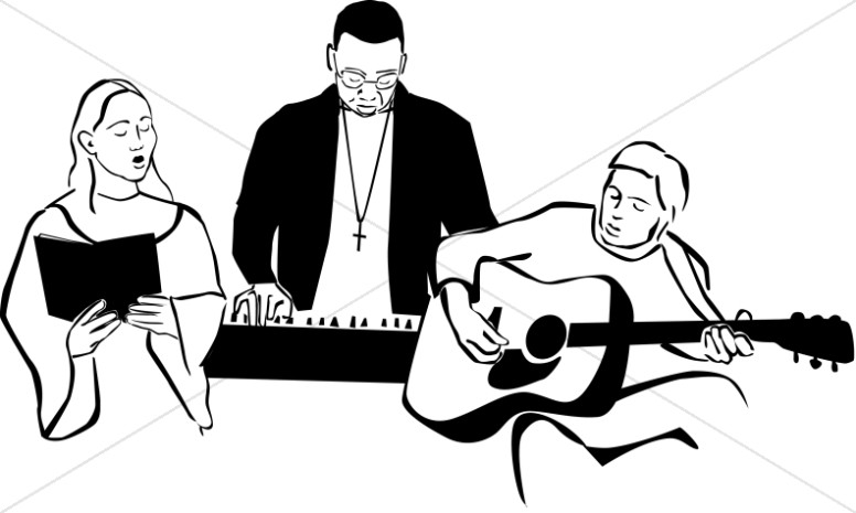 People At Worship Clipart
