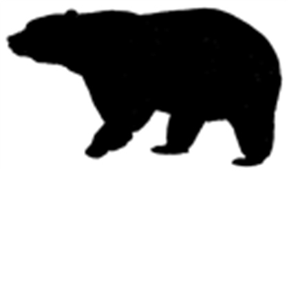 body profile of black bear. B