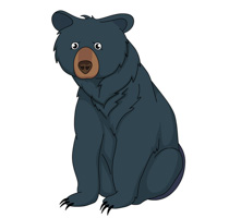 black bear sitting clipart cl - Bear Clipart Images