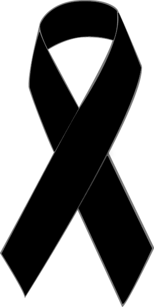 Black Cancer Ribbon Clip Art  - Awareness Ribbon Clipart