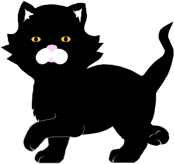 Simple Black Halloween Cat - 