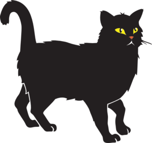 Cat Silhouette Clipart Image: