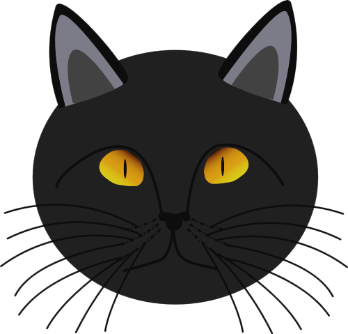 Black Cat Face Http Www Wpcli - Cat Face Clipart