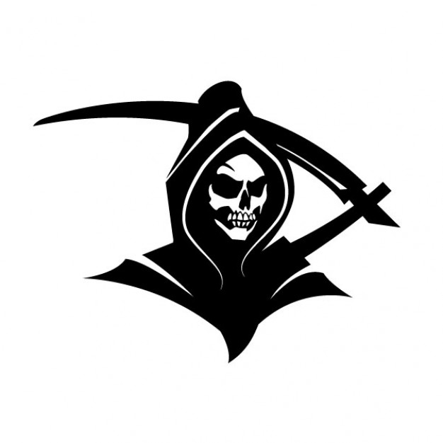 Black death grim reaper clip art Free Vector