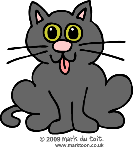 Black Duck With Big Eyes And  - Kitty Cat Clip Art